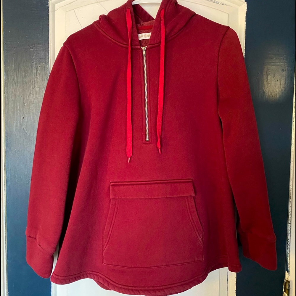 Sugar poison - red half zip up - size medium